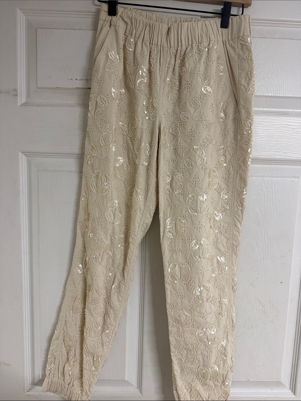 Gorgeous beaded joggers jcrew size 0 euc rare!